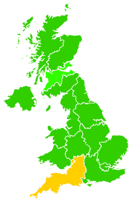 Click on a region for air pollution levels for 19/11/2020