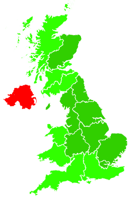 Click on a region for air pollution levels for 19/12/2010