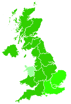 Click on a region for air pollution levels for 19/12/2022