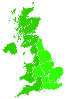 Click on a region for air pollution levels for 20/01/1994