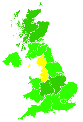 Click on a region for air pollution levels for 20/01/2025