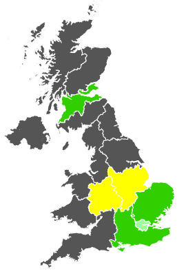 Click on a region for air pollution levels for 20/04/1986