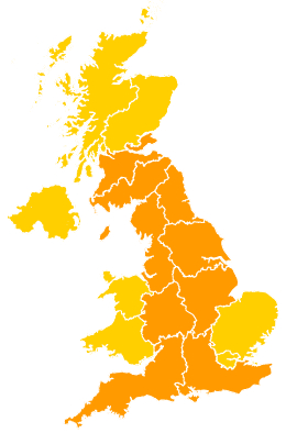 Click on a region for air pollution levels for 20/04/2019