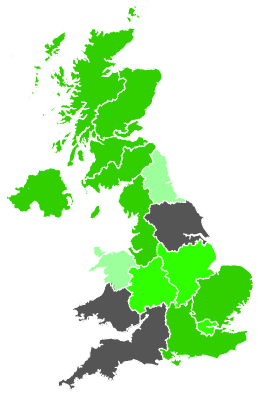 Click on a region for air pollution levels for 20/05/1987