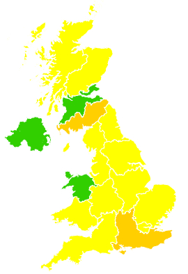 Click on a region for air pollution levels for 20/05/2014
