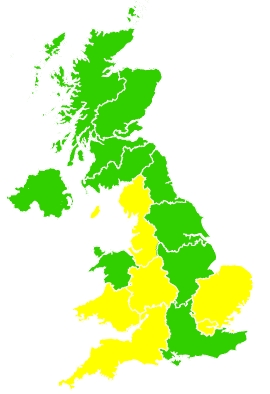 Click on a region for air pollution levels for 20/05/2023