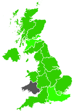 Click on a region for air pollution levels for 20/07/1987