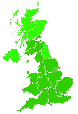 Click on a region for air pollution levels for 20/07/2009