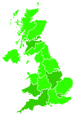 Click on a region for air pollution levels for 20/07/2012