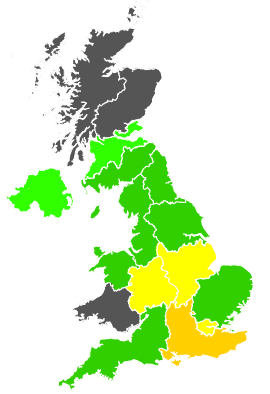 Click on a region for air pollution levels for 20/08/1989