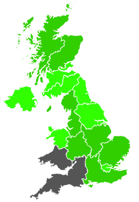 Click on a region for air pollution levels for 20/08/1990