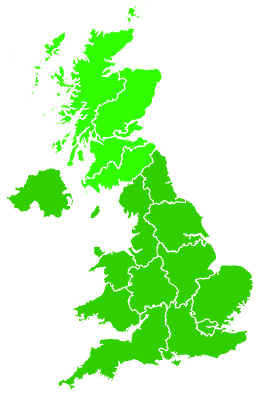 Click on a region for air pollution levels for 20/08/2000