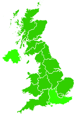 Click on a region for air pollution levels for 20/08/2007