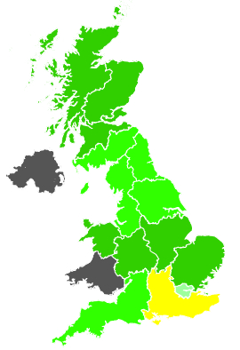Click on a region for air pollution levels for 20/09/1987