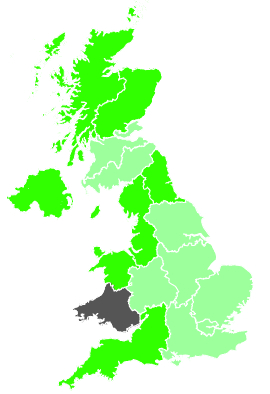 Click on a region for air pollution levels for 20/10/1987
