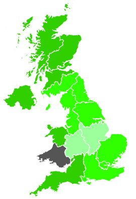 Click on a region for air pollution levels for 20/10/1988