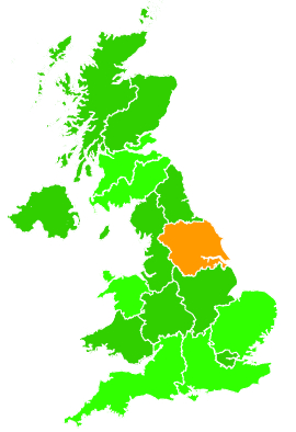 Click on a region for air pollution levels for 20/10/1999