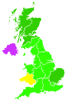 Click on a region for air pollution levels for 20/10/2016