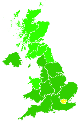 Click on a region for air pollution levels for 20/11/2011