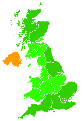 Click on a region for air pollution levels for 20/11/2016