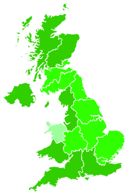 Click on a region for air pollution levels for 20/11/2022