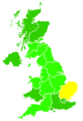 Click on a region for air pollution levels for 20/12/2017