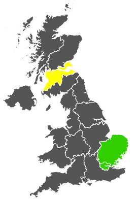 Click on a region for air pollution levels for 21/01/1978