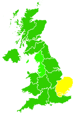 Click on a region for air pollution levels for 21/01/2020