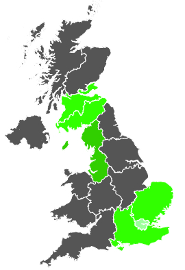 Click on a region for air pollution levels for 21/02/1987