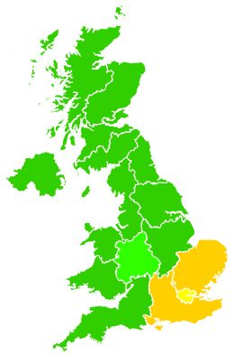 Click on a region for air pollution levels for 21/02/2018