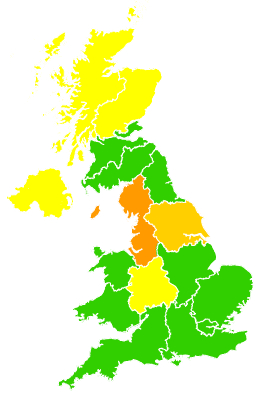 Click on a region for air pollution levels for 21/03/2026