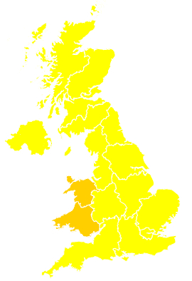 Click on a region for air pollution levels for 21/04/2007