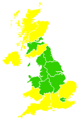 Click on a region for air pollution levels for 21/04/2015