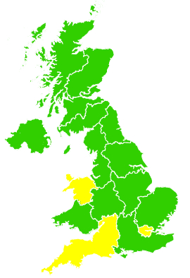 Click on a region for air pollution levels for 21/04/2021