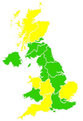 Click on a region for air pollution levels for 21/05/2012