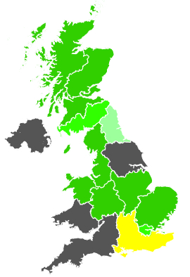 Click on a region for air pollution levels for 21/06/1987