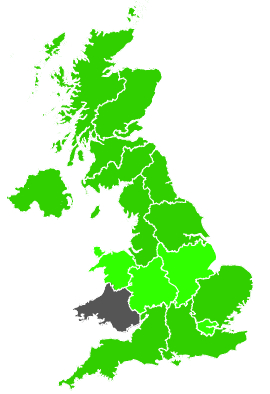 Click on a region for air pollution levels for 21/07/1987