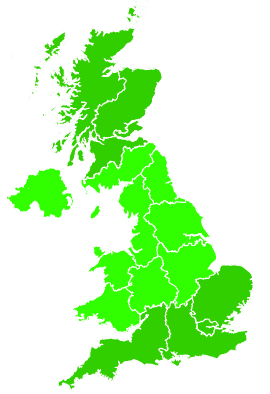 Click on a region for air pollution levels for 21/07/2009