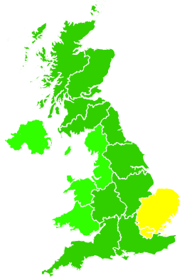 Click on a region for air pollution levels for 21/07/2014