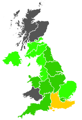 Click on a region for air pollution levels for 21/08/1989