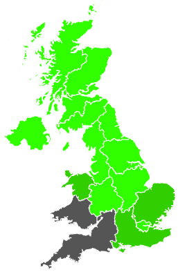 Click on a region for air pollution levels for 21/08/1990