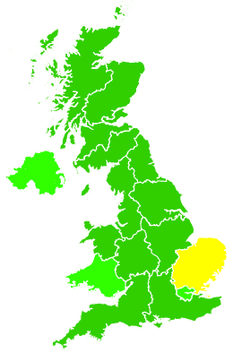 Click on a region for air pollution levels for 21/08/2006