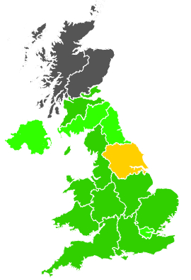 Click on a region for air pollution levels for 21/09/1993