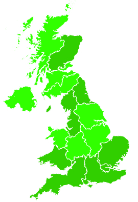 Click on a region for air pollution levels for 21/09/2000