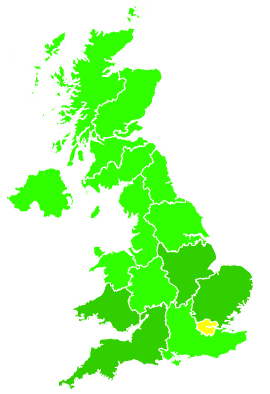 Click on a region for air pollution levels for 21/09/2012