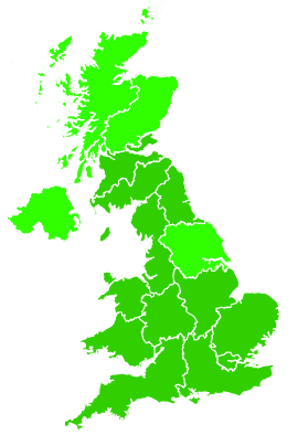 Click on a region for air pollution levels for 21/09/2018