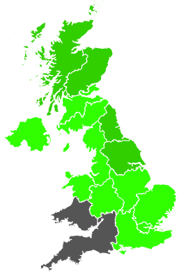 Click on a region for air pollution levels for 21/10/1990