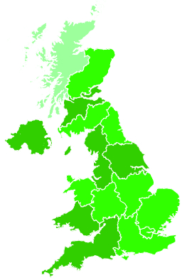 Click on a region for air pollution levels for 21/10/2001