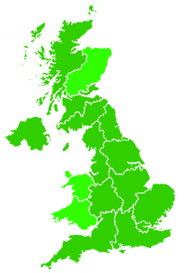 Click on a region for air pollution levels for 21/10/2007