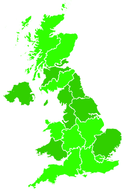 Click on a region for air pollution levels for 21/10/2012